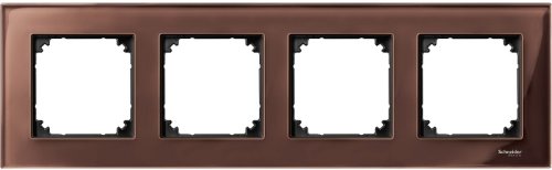 Рамка универсальная Schneider Electric Merten M-Elegance 4-м. стекло махагон  картинка